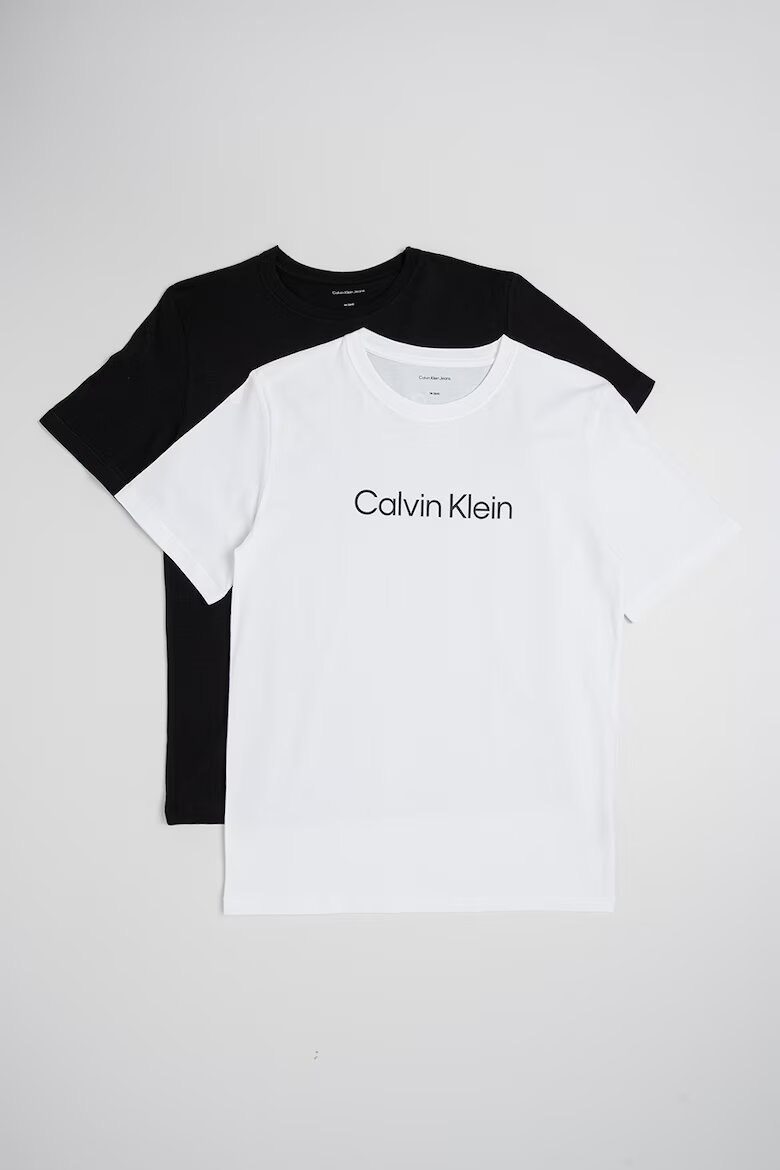 CALVIN KLEIN Тениска с лого 2 чифта Черен/Бял