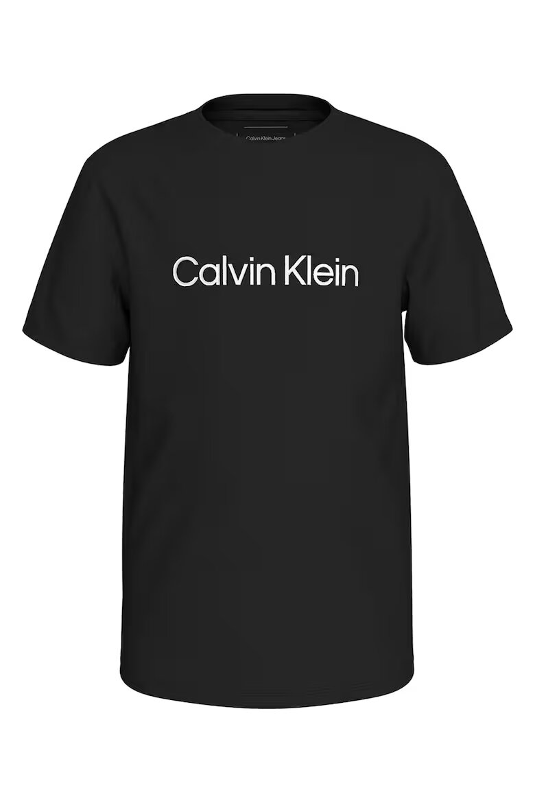 CALVIN KLEIN Тениска с лого Черен/Бял