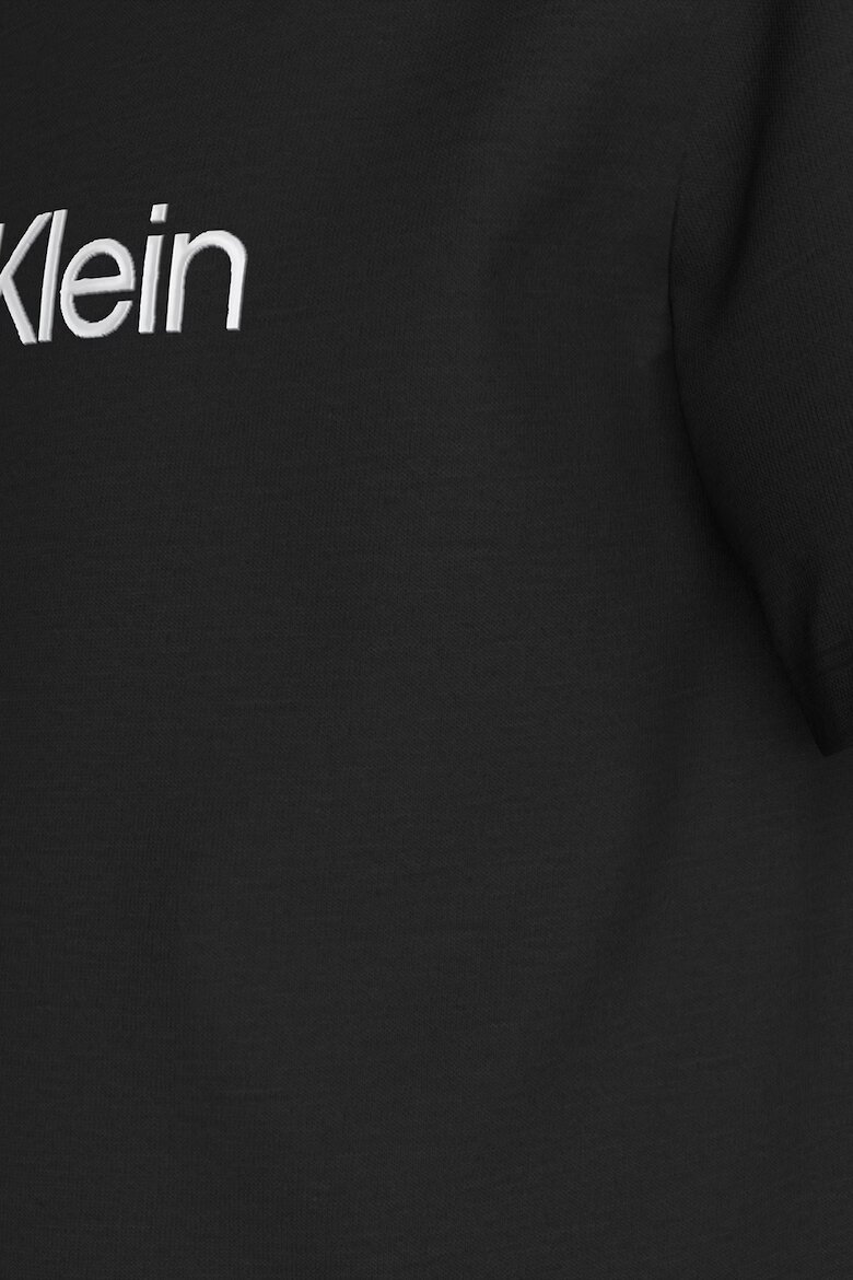 CALVIN KLEIN Тениска с лого Черен/Бял