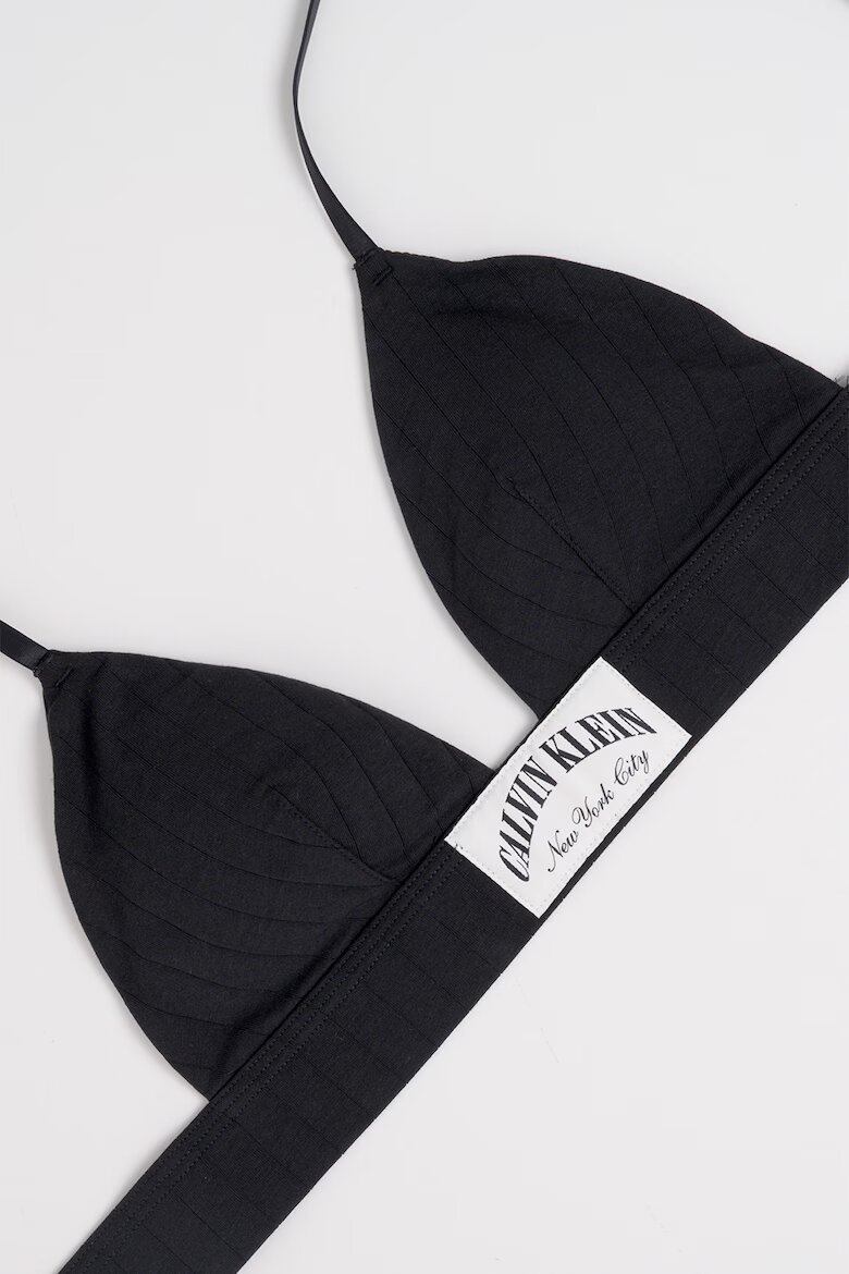 CALVIN KLEIN Триъгълен сутиен с подплънки Черен