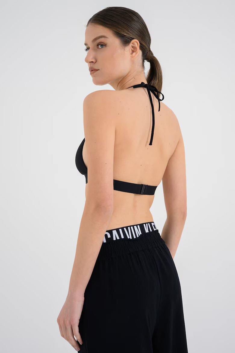 CALVIN KLEIN Триъгълно горнище на бански с лого Черен