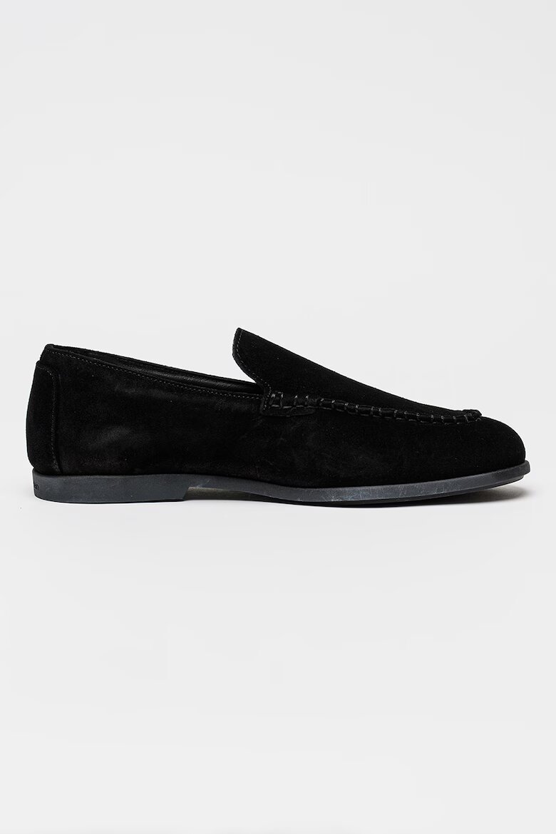 CALVIN KLEIN Велурени мокасини Low Prof Черен