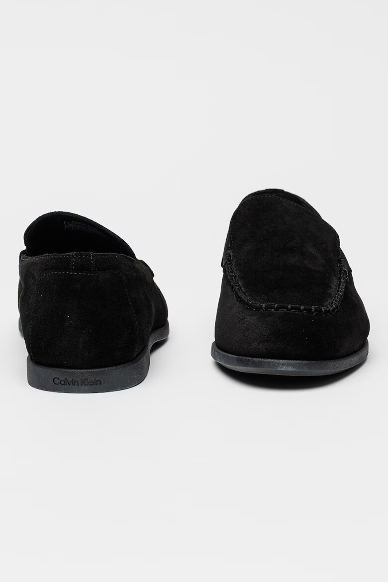 CALVIN KLEIN Велурени мокасини Low Prof Черен