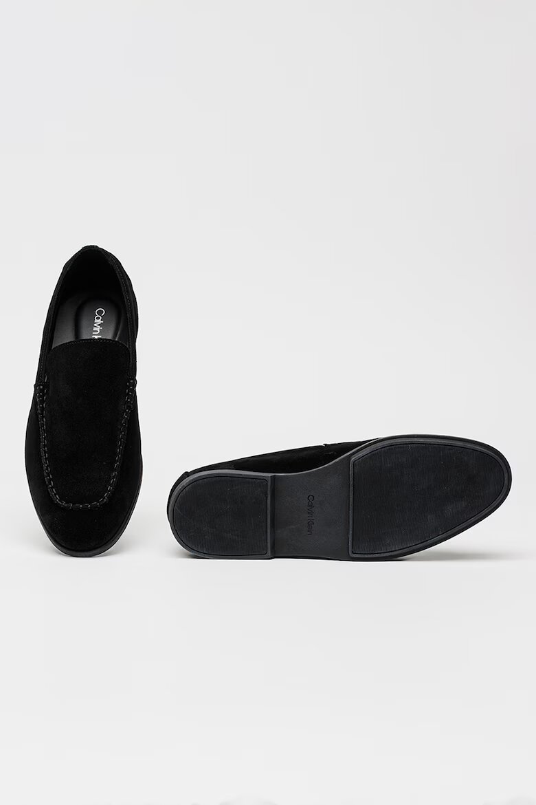 CALVIN KLEIN Велурени мокасини Low Prof Черен