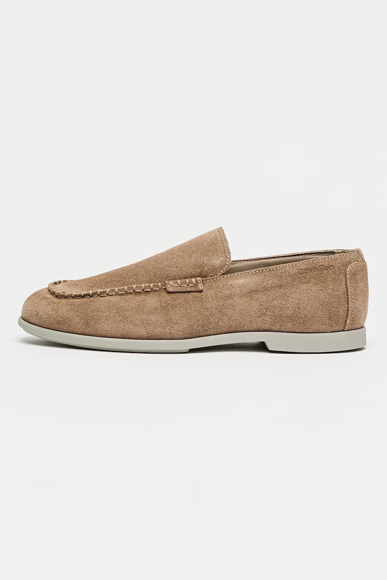 CALVIN KLEIN Велурени мокасини Low Prof Камел