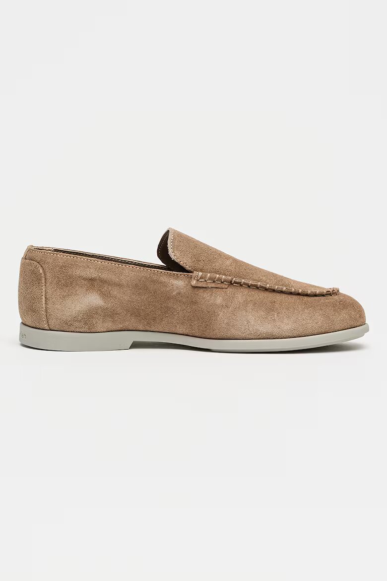 CALVIN KLEIN Велурени мокасини Low Prof Камел