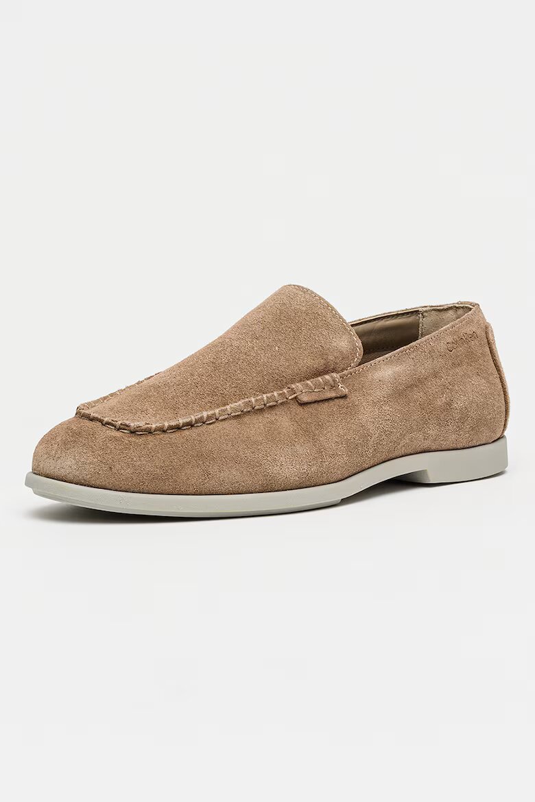 CALVIN KLEIN Велурени мокасини Low Prof Камел