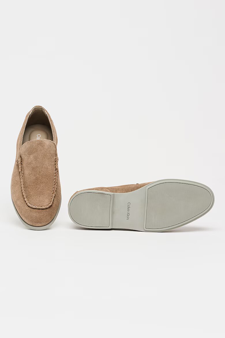 CALVIN KLEIN Велурени мокасини Low Prof Камел