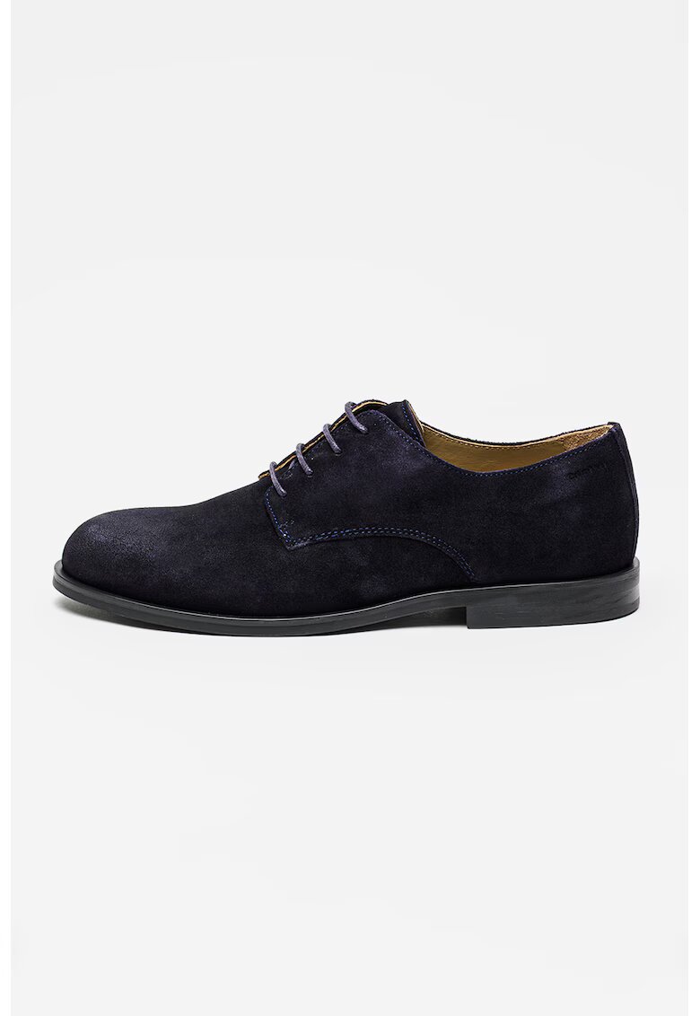 CALVIN KLEIN Велурени обувки Derby - Тъмносин
