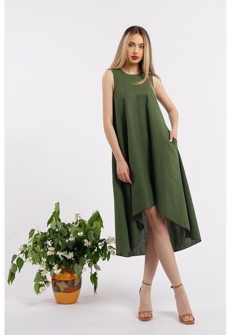 CAMISSI Асиметрична рокля от лен
