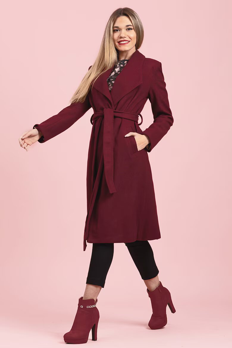 CAMISSI Палто със скосени джобове - Тъмновиолетов