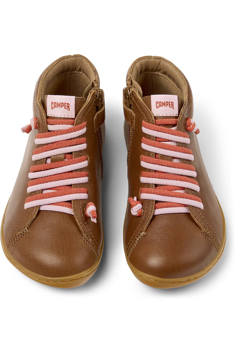 Camper Кожени спортни обувки Peu Cami 8497 Канелено кафяво/Пастелнорозов