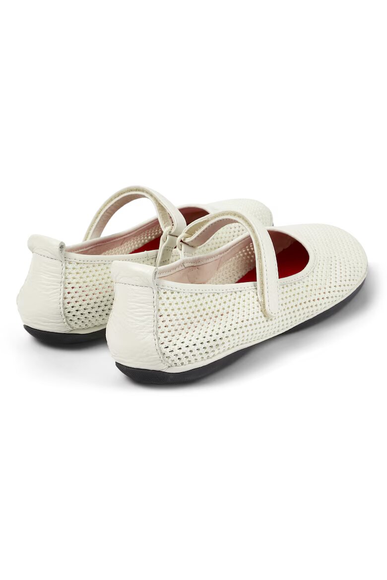 Camper Текстилни пантофки Right Nina с кожа Бял