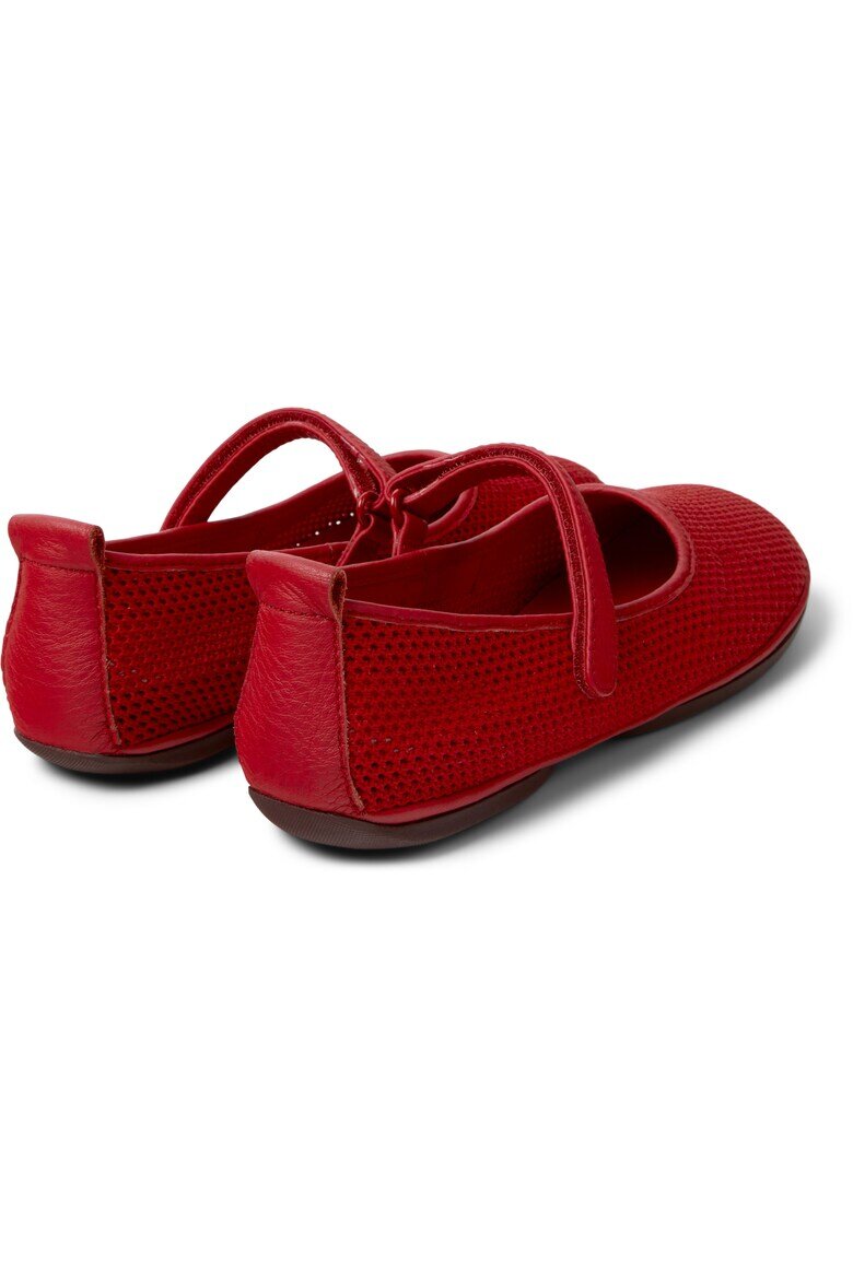 Camper Текстилни пантофки Right Nina с кожа Червен