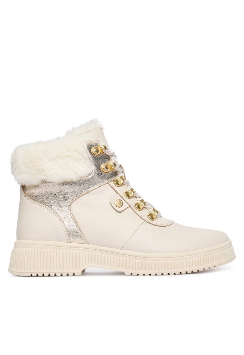 Caprice Дамски боти Offwhite Comb 199 - естествена кожа