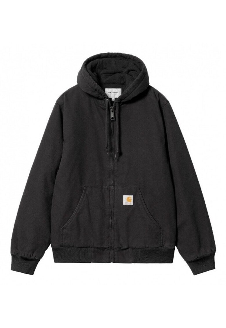 Carhartt WIP Мъжки суичър - Active Jacket - черен - устойчив материал