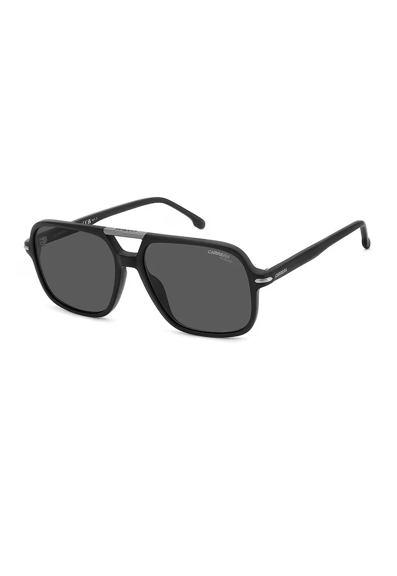 Carrera Слънчеви очила Aviator с лого на раменете - Черен/Сив