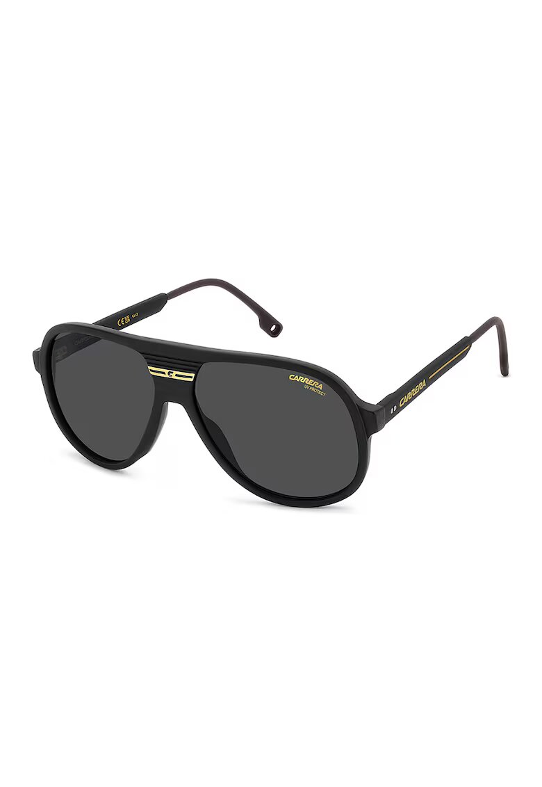 Carrera Слънчеви очила Aviator с лого - Златист/Черен