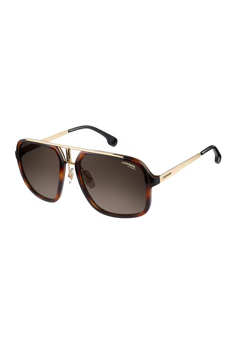 Carrera Унисекс слънчеви очила Aviator с кафяви нюанси