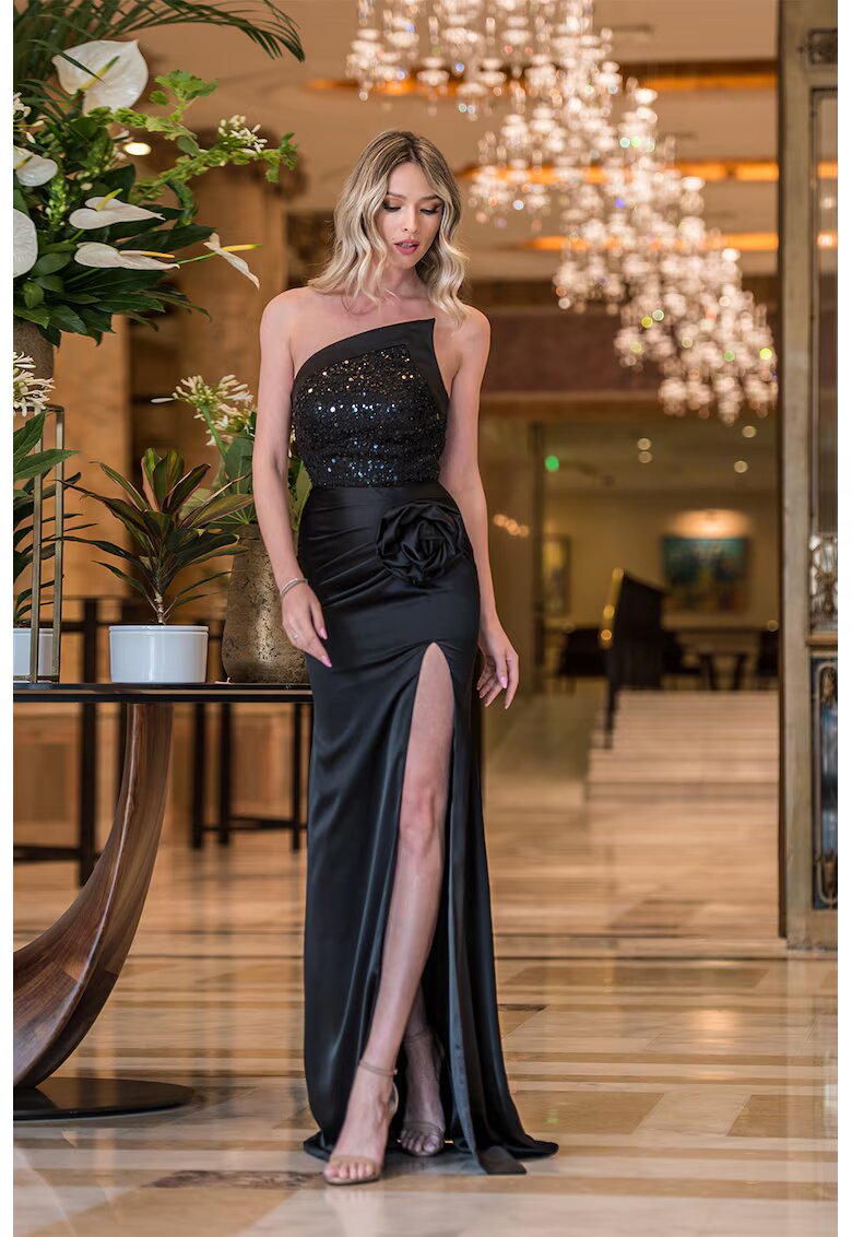 CASA DE MODA VIGO Дълга рокля Clarice с фрорална аликация