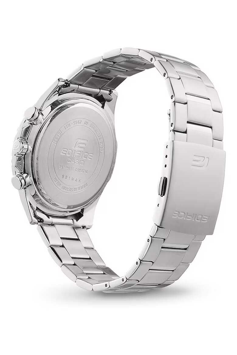 Casio Часовник от инокс с хронограф Сребрист