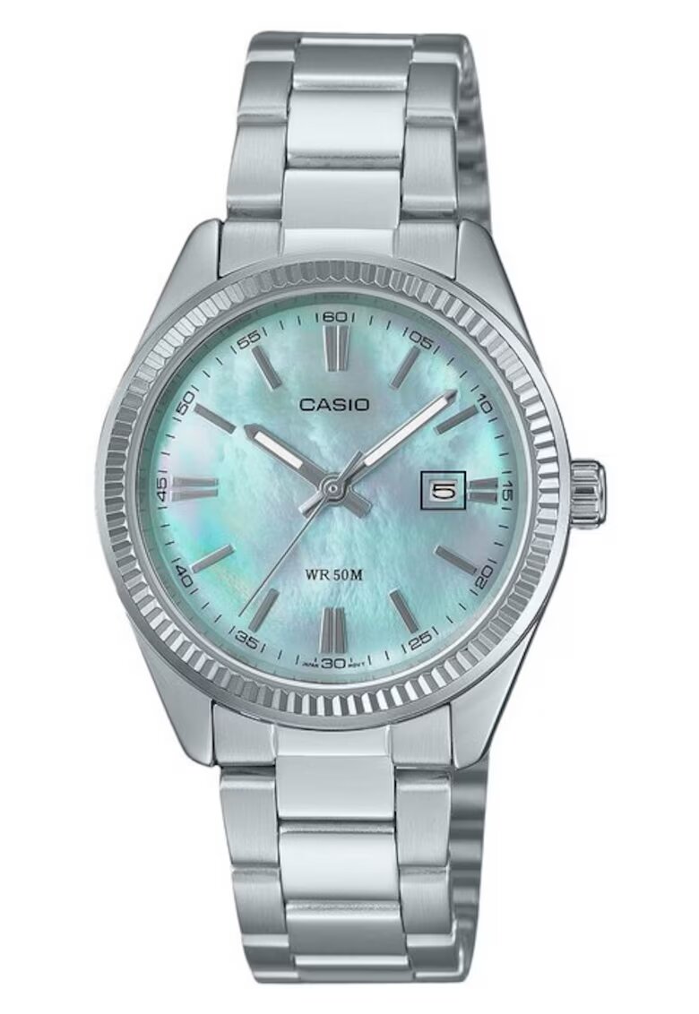 Casio Дамски часовник LTP-1302DS-2AV - верижка от неръждаема стомана - циферблат от седеф - водоустойчив 50M - 30.20x08.80мм