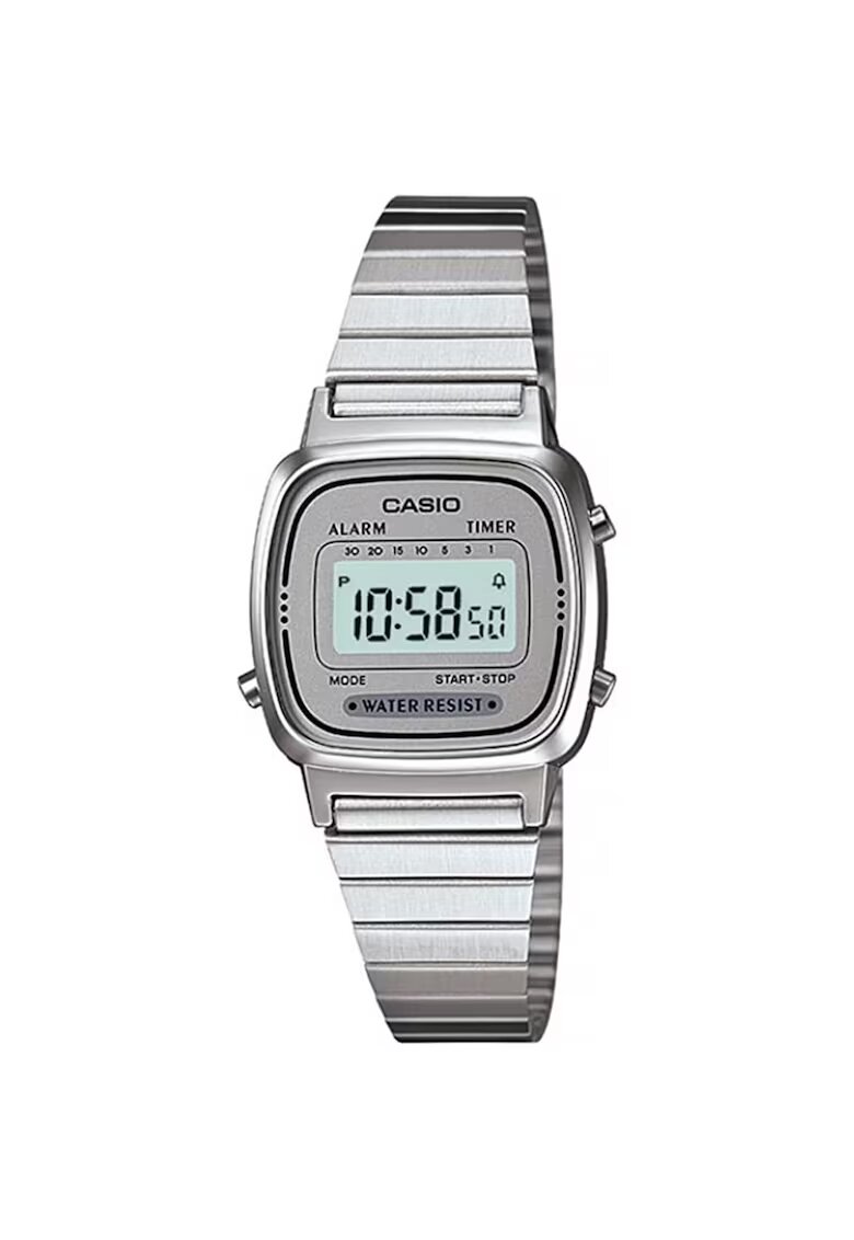 Casio Дамски часовник Vintage Mini LA-670WA-7 - Дигитален 823786235 - Сребрист