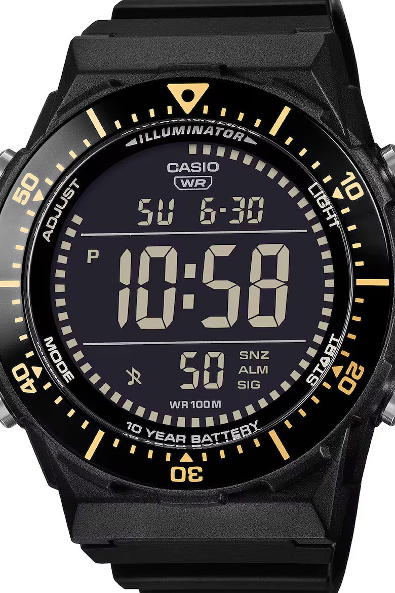Casio Дигитален часовник от смола Черен