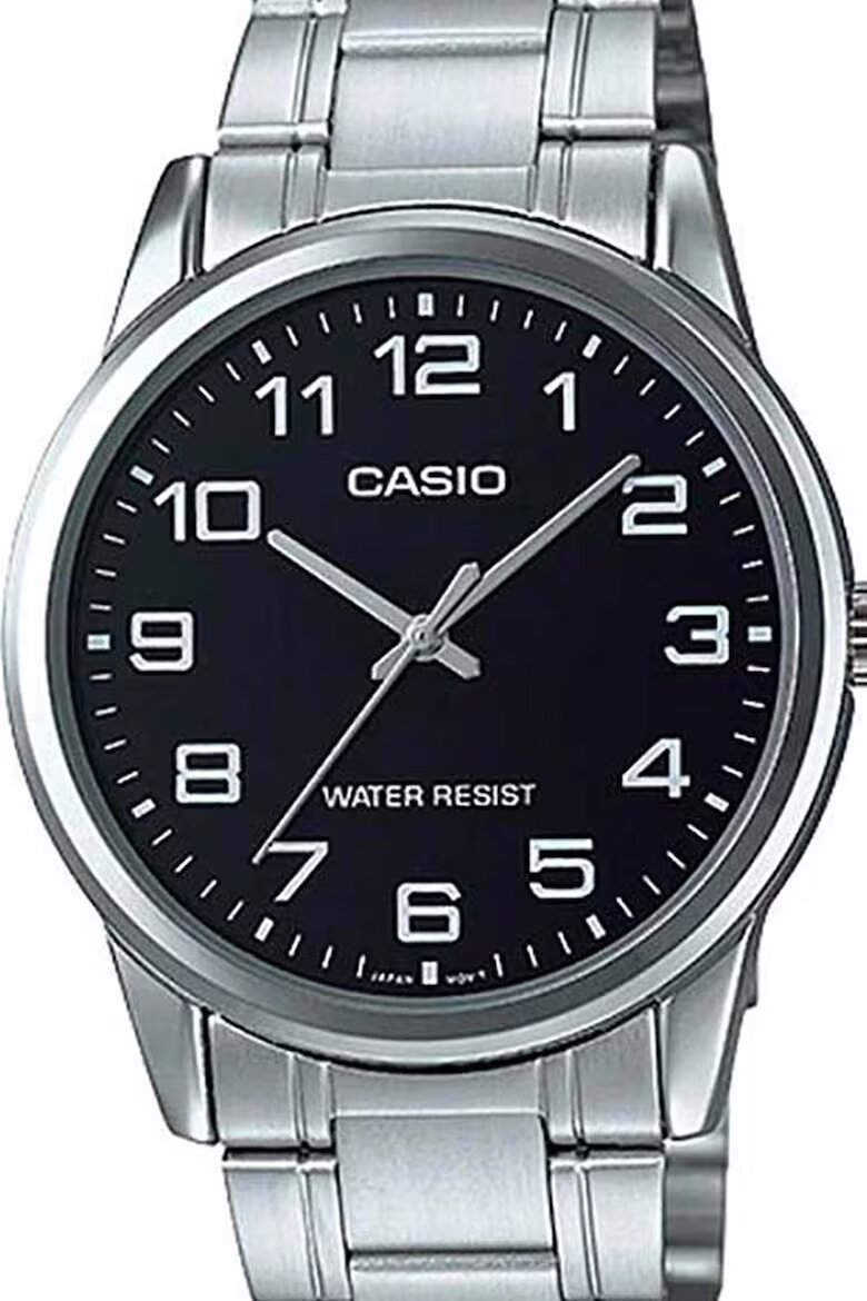 Casio Кварцов часовник с лого Сребрист