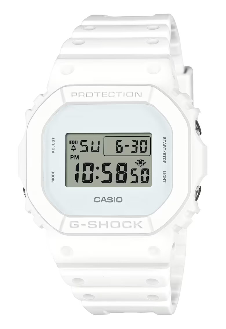 Casio Мъжки часовник G-Shock DW-5600WW-7ER - бял - кварцов - устойчив на удари - водоустойчив до 200 м