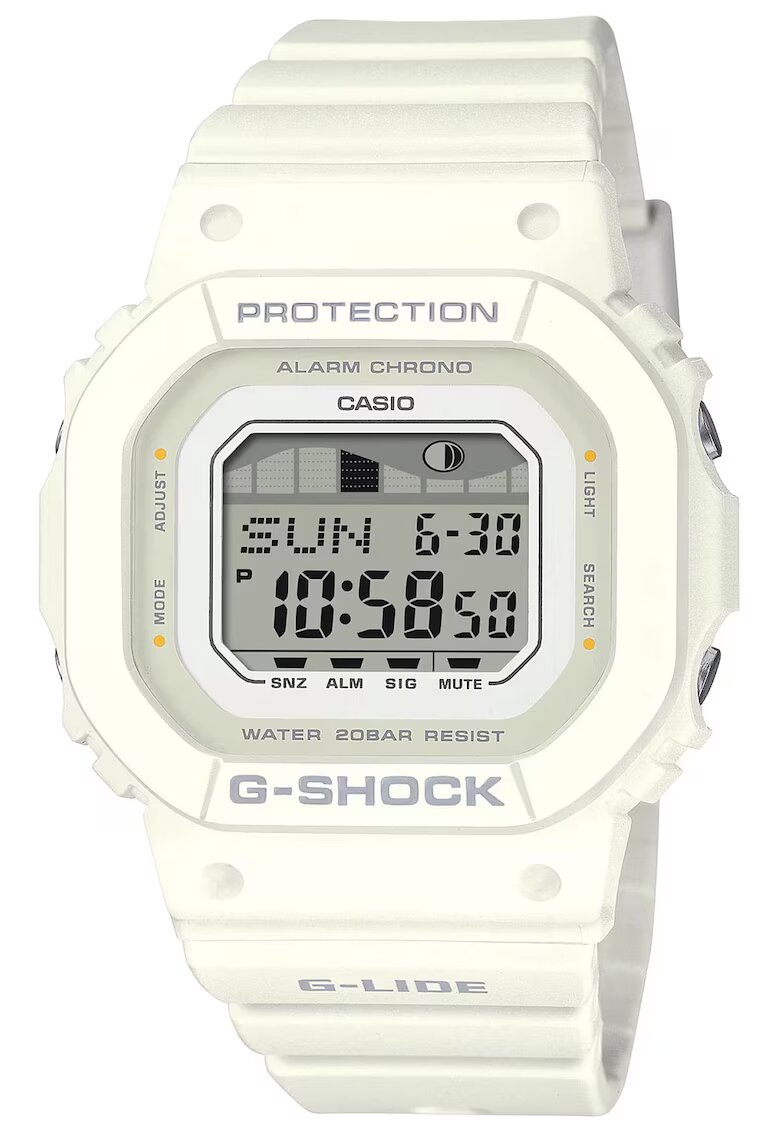 Casio Мъжки часовник - Пластмаса/Каучук - Кварцов механизъм - Бял