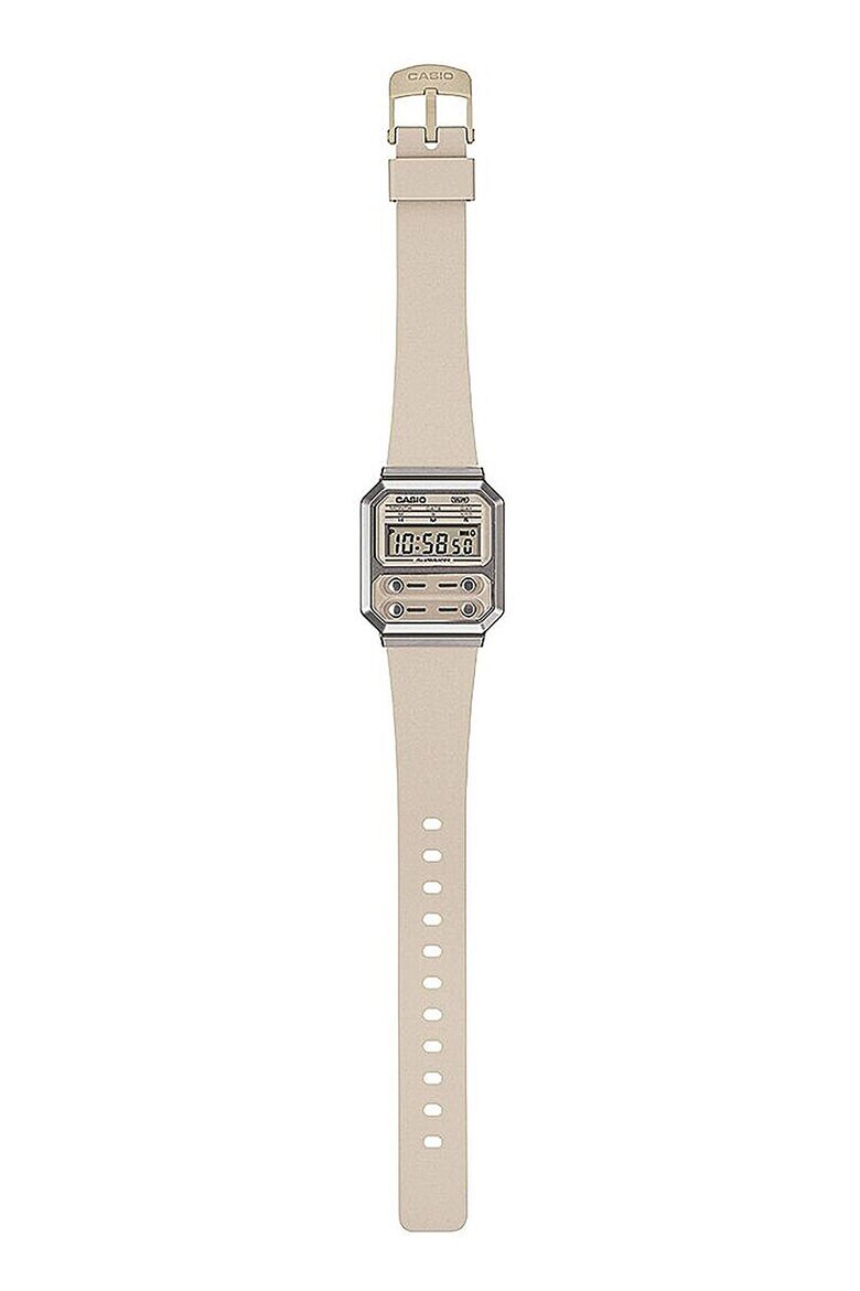 Casio Унисекс часовник с каишка от смола Бледозелен