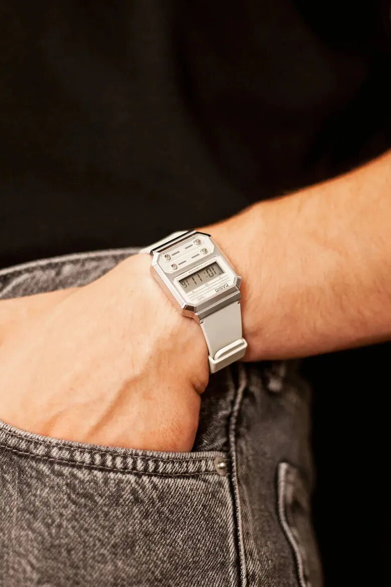 Casio Унисекс часовник с каишка от смола Бледозелен