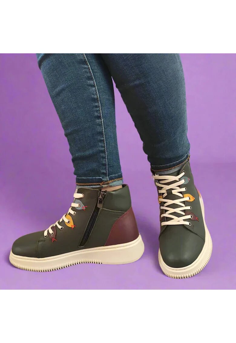 Caspian Ежедневни дамски боти 4016 Khaki - Каки