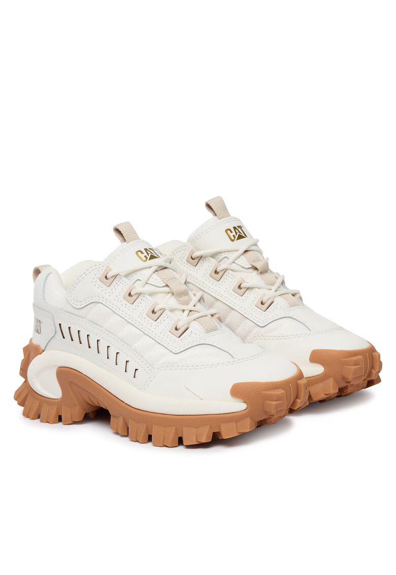 CAT Footwear Дамски спортни обувки - текстил - бял/кафяв