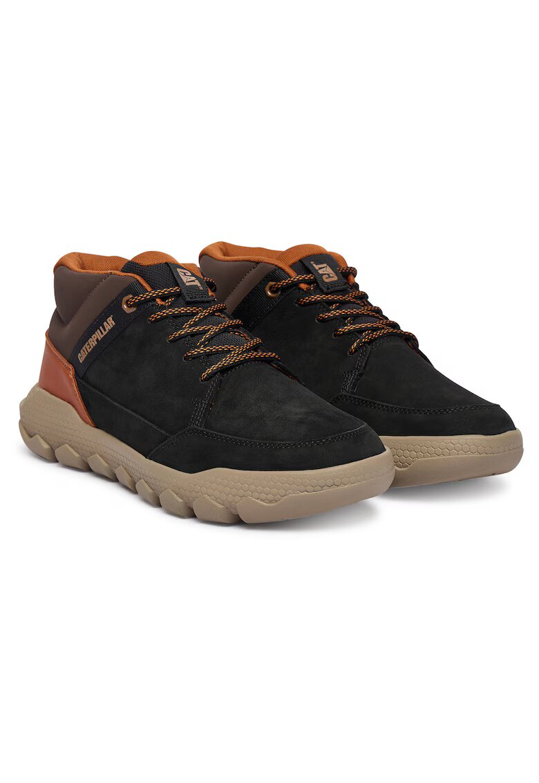 CAT Footwear Мъжки кецове черно/кафяво - естествена кожа - модел Hex Lite Cruise P726