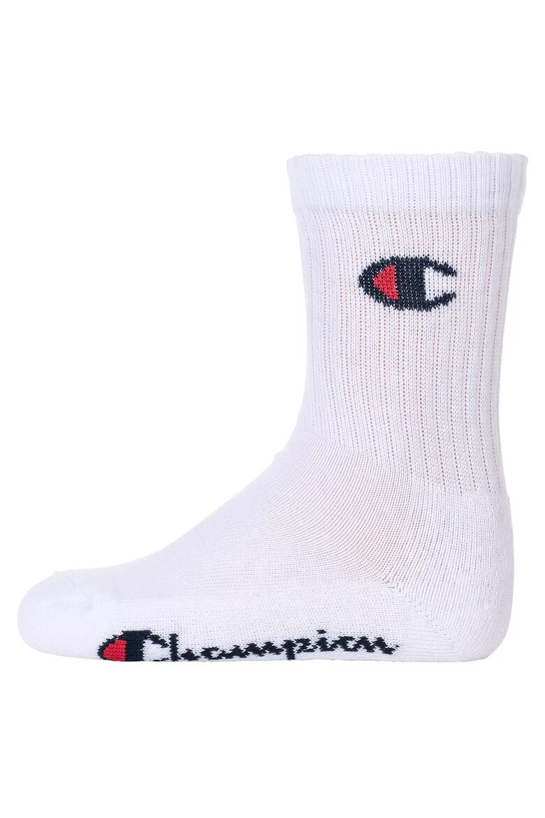 Champion Дълги чорапи с рипс - 3 чифта Бял
