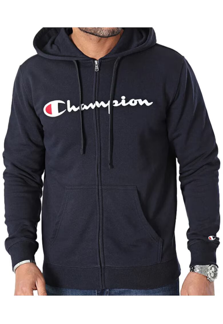 Champion Ежедневен суичър с цип - Тъмносин
