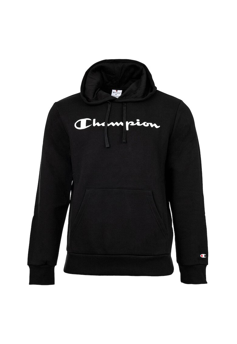 Champion Худи с бродирано лого - Черен