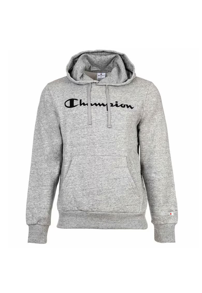 Champion Худи с бродирано лого - Светло сив