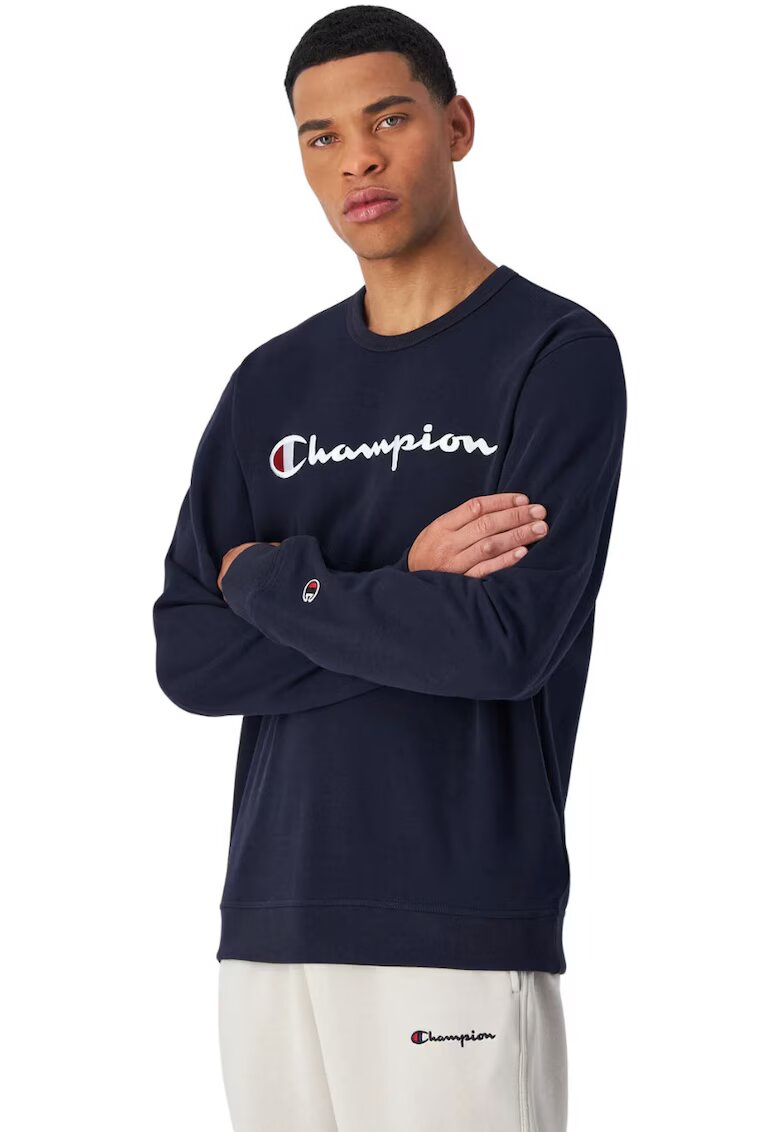 Champion Мъжки суитшърт - кръгла яка памук - Тъмносин