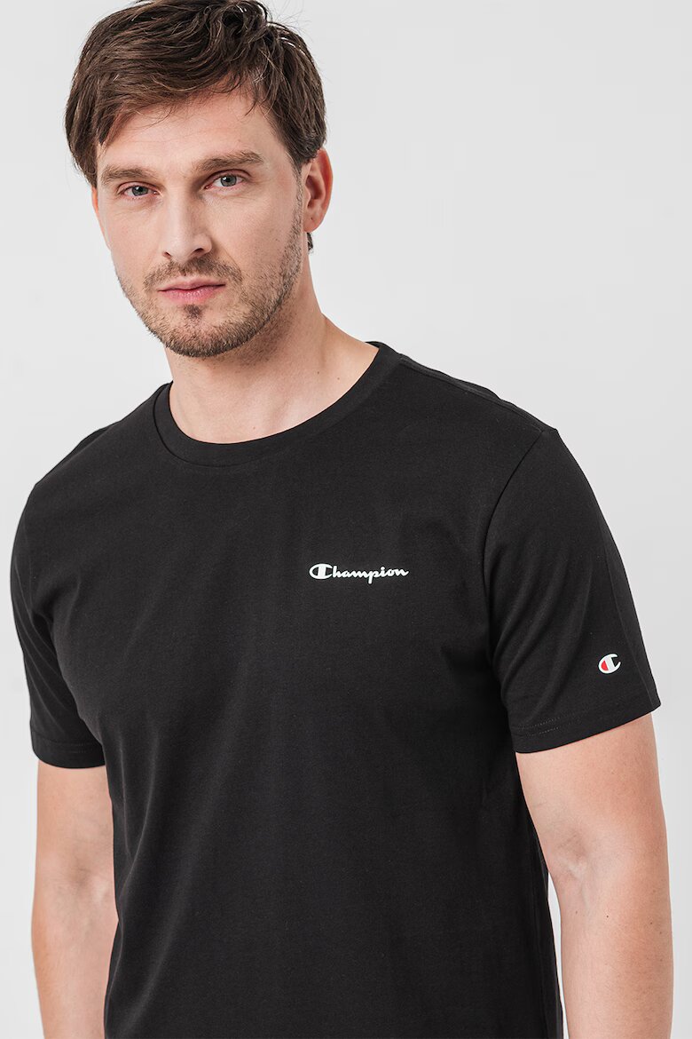 Champion Памучна тениска Basic с лого Черен