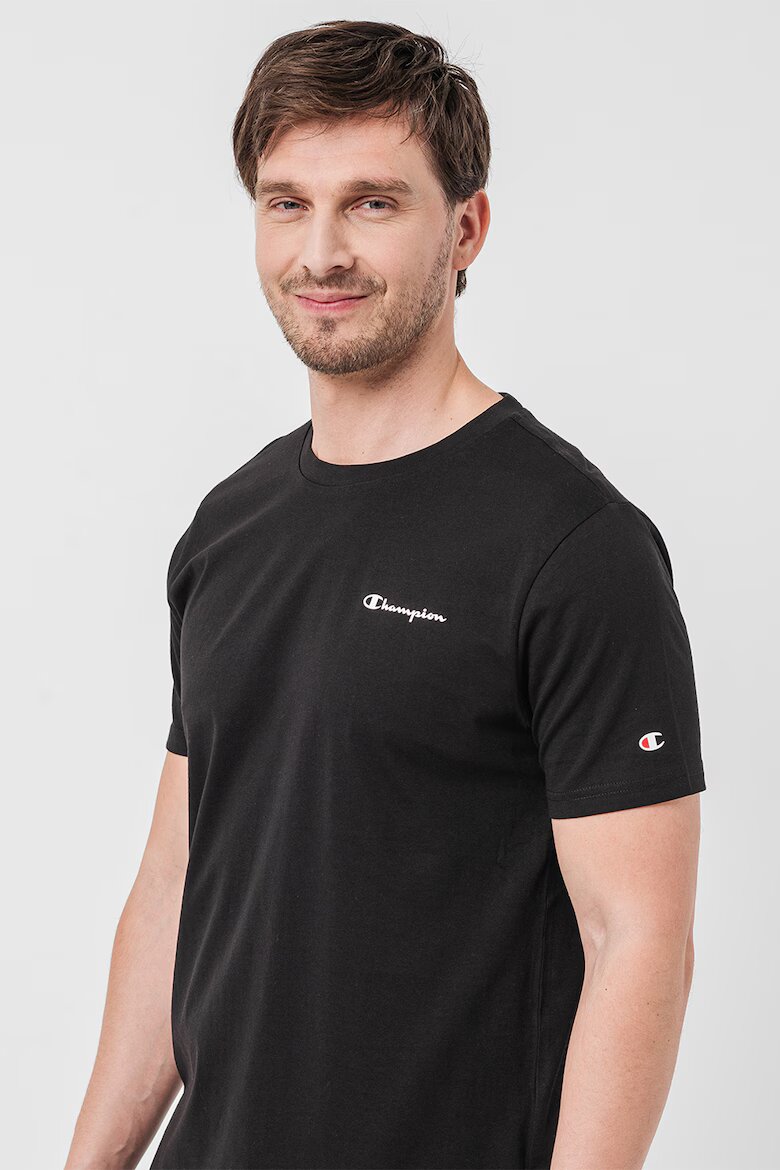 Champion Памучна тениска Basic с лого Черен