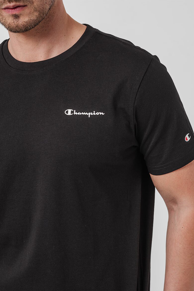 Champion Памучна тениска Basic с лого Черен