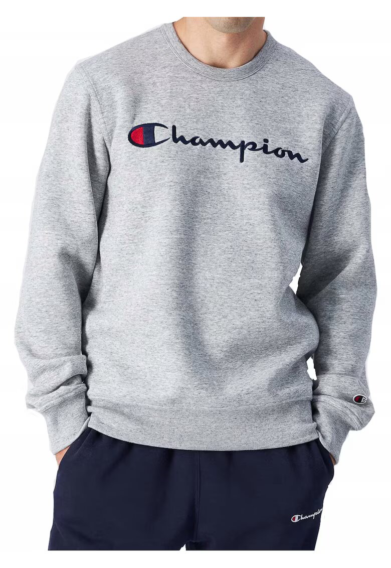 Champion Суичър с бродирано логоdwqf - Сив