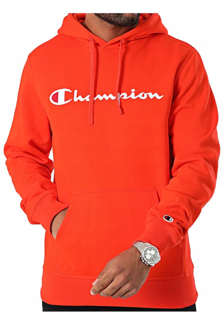 Champion Суитшърт с лого и качулка - Оранжев