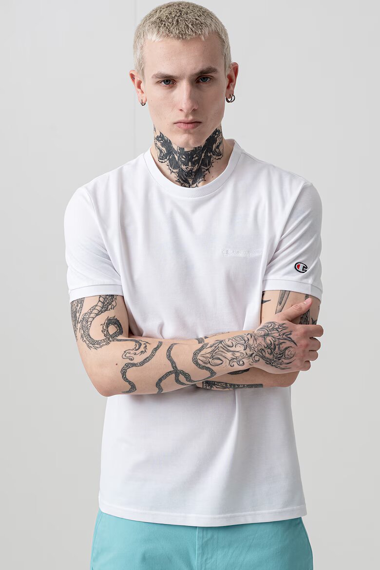 Champion Тениска с бродирано лого Бял