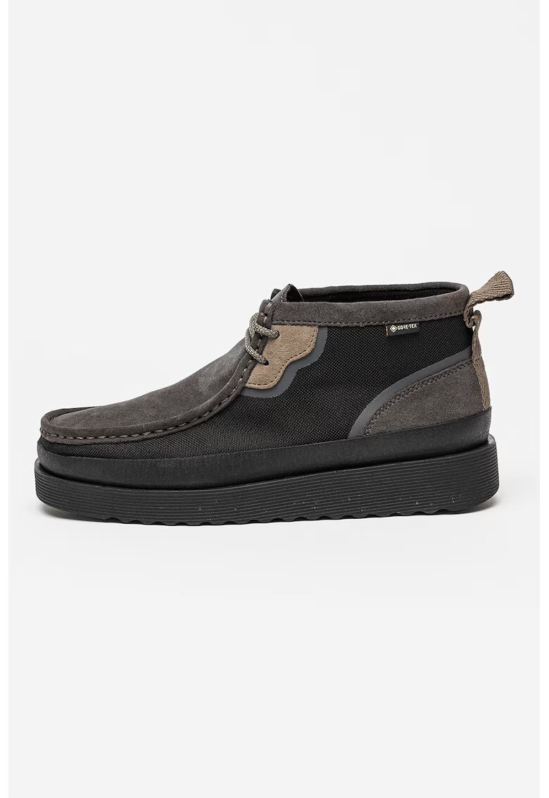 Clarks Боти Wallabee - Черен/Избеляло черно