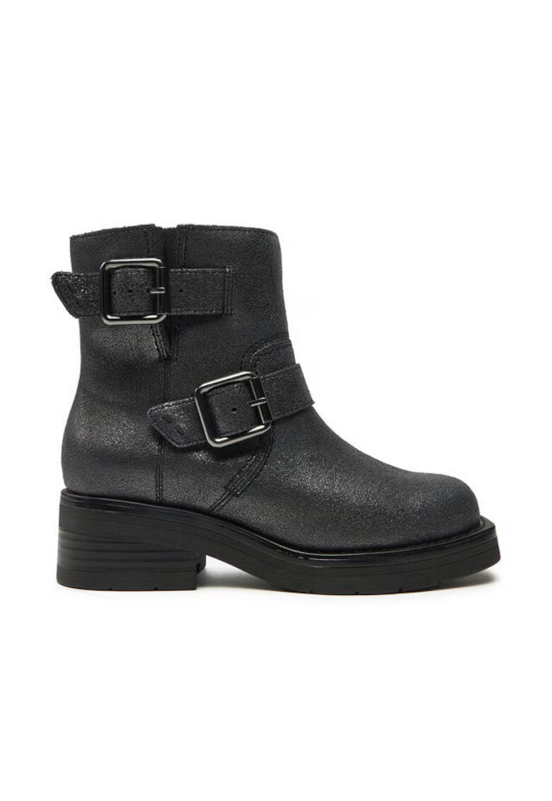 Clarks Дамски ботуши 304162381 - Естествена кожа - Сребърен