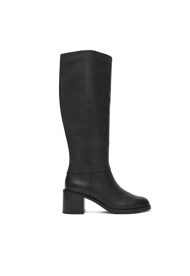 Clarks Дамски ботуши Chamberly Hi - естествена кожа - черни
